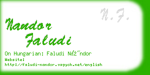 nandor faludi business card